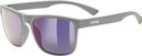Uvex Rookie Sunglasses, Gray/Blue Mirror