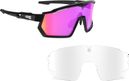 Coffret Lunettes AZR Pro Race RX Noir Ecran Rose + Ecran Incolore 