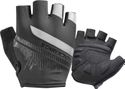 Paire de gants de vélo demi-doigts avec bandes réfléchissantes noir