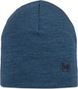 Buff Merino Midweight Beanie Melange Blue