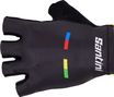 Santini Unisex Korte Handschoenen UCI Wereldkampioenschappen Zwart