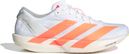 adidas Adizero Adios 9 Women's Running Shoes in White/Orange