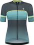 Maillot Manches Courtes Velo Rogelli Impress II - Femme - Menthe/Gris/Jaune