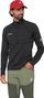 Sudadera polar Mammut Taiss con media cremallera, negra, para hombre