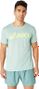 Asics Core Run Kurzarm Trikot Grün Gelb Herren