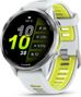 Reloj GPS Garmin Forerunner 970 Blanco Titanio Plata