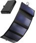 Sunslice Electron Batterie Externe Solaire Portable Noir avec 5 Panneaux Solaires Pliables