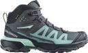 Salomon X Ultra 360 Mid GTX Wanderschuhe Grau/Blau Damen