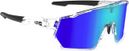 AZR Pro Race RX Crystal-bril in lak/zwart / Blauw waterafstotend scherm 